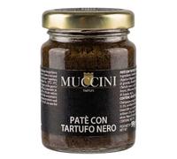 MUCCINI, Pâté à la truffe noire, bocal en verre 90 g, boîte de 6 bocaux, truffe noire, champignons de Paris, sauce, assaisonnement, sauce