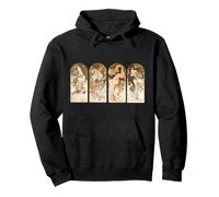 Mucha The Seasons Art Nouveau Sweat à Capuche