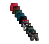 Muchachomalo Boxers pour Hommes, sous-vêtements en Coton pour Hommes, Multipack de 10 pièces, Boxers imprimés Coupe Classique, avec Ceinture élastique