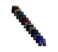 Muchachomalo Boxers pour Hommes, sous-vêtements en Coton pour Hommes, Multipack de 12 pièces, Boxers imprimés Coupe Classique, avec Ceinture élastique