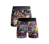 Muchachomalo Boxers pour Hommes, sous-vêtements en Coton pour Hommes, Multipack de 2 pièces, Boxers imprimés Coupe Classique, avec Ceinture élastique