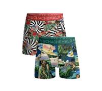 Muchachomalo Boxers pour Hommes, sous-vêtements en Coton pour Hommes, Multipack de 2 pièces, Boxers imprimés Coupe Classique, avec Ceinture élastique