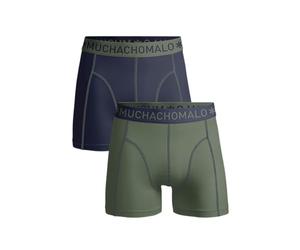 Muchachomalo Lot de 2 Boxers pour Homme Bleu Marine/Vert