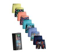 Muchachomalo MUCHACHOMMUCHACHOMALO Lot de 10 boxers en coton pour homme Coupe classique avec taille élastique, multicolore, L