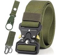 MUCHER Ceinture Tactique Militaire Homme Molle Nylon Ceinturon de Travail avec Boucle en Métal à Dégagement Rapide pour Police Chantier Sport Camping Jagen Vatertag