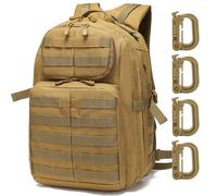 MUCHER Sac à dos militaire 40 l pour homme avec 4 crochets - Grand sac à dos de randonnée - Pour la randonnée, la chasse, le trekking et le camping et les activités de plein air