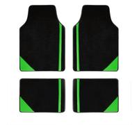 Muchkey Les tapis de sol universels pour voiture s'adaptent à la plupart des voitures, SUV et camions - Ensemble complet de tapis avant et arrière avec revêtements de sol au design coloré - Vert B3