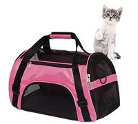 MuchL Sac de Transport Souple pour Chat et Chien de Petite et Moyenne Taille, approuvé par Les compagnies aériennes, jusqu'à 6,8 kg (Taille S, Rose)