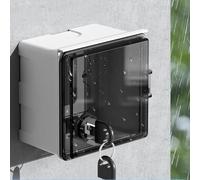 MuchLuckystar Boîtier de prise d'extérieur avec serrure, boîtier de charge EV étanche de type 86, boîtier de jonction électrique PC antivol pour jardin, terrasse, chantier de construction (noir)