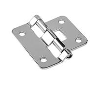 MuchLuckystar Charnière détachable en fer pour mallette d'instrument, loquet argenté chromé robuste avec trous de 5 mm, 56 x 56 x 30,5 mm