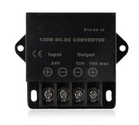 MuchLuckystar Convertisseur abaisseur CC, 24 V vers 12 V 10 A 120 W Régulateur de tension Alimentation LED pour Électronique Automobile pour Projets Arduino Module