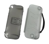 MuchLuckystar Coque avant détachable pour Switch 2, coque de protection en ABS + TPU avec support de support, coque rigide de voyage noire pour console de jeu