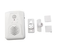 MuchLuckystar Détecteur de mouvement alimenté par USB, alarme avec lecteur audio MP3, sonnette à induction infrarouge pour la sécurité de la maison, portée de détection de 4 m, blanc
