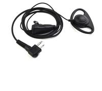 MuchLuckystar Écouteurs de type D à 2 broches avec micro pour Motorola pour talkie-walkie, oreillette de sécurité noire pour une surveillance audio claire