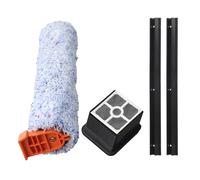MuchLuckystar Filtre de rechange, chiffon et grattoir en caoutchouc pour aspirateur sans fil ILIFE W90, brosse latérale principale et ensemble d'outils anti-peluches pour le nettoyage des sols durs