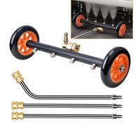 MuchLuckystar Fixation de nettoyeur haute pression à double fonction de 40,6 cm avec 3 baguettes, balai à eau 4000 PSI pour camions, SUV, voitures, remorques