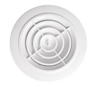 MuchLuckystar Grille d'aération murale ronde réglable, grille d'aération intérieure en ABS pour contrôle du débit d'air au plafond, couvercle de ventilateur extracteur de 75 à 200 mm