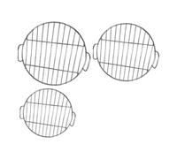 MuchLuckystar Grille de cuisson ronde en acier inoxydable avec poignée, 45 cm, pour barbecue Weber 7432 et barbecue à charbon de bois bouilloire de 57 cm