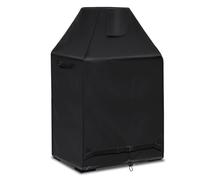 MuchLuckystar Housse de cheminée d'extérieur 94 x 66 x 142 cm, imperméable Oxford pour patio avec sangles coupe-vent et aérations, noir