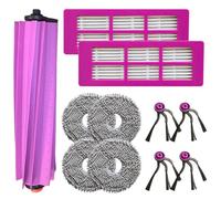 MuchLuckystar Kit de pièces de rechange pour aspirateur robot Eureka J15 et Midea V16, comprend une brosse principale, des brosses latérales, des filtres et un chiffon serpillère