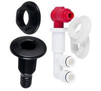 MuchLuckystar Kit de valve aérateur à pompe pour vivier et appât, système ABS Live Fish Tank avec compatibilité recirculation 3,8 cm