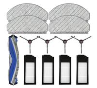 MuchLuckystar Lot de 13 pièces de rechange pour Yeedi pour c12 Pro Plus, 4 brosses latérales, 4 brosses à rouleaux, 4 serpillères, filtre, accessoires pour aspirateur