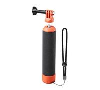 MuchLuckystar Poignée flottante pour Insta360 X5/X4 et pour Dji Action, poignée anti-évier avec dragonne réglable, support à vis 1/4 pour trépied, orange noir