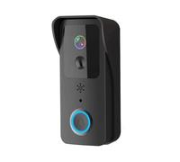 MuchLuckystar Sonnette vidéo 5G 2,4 G 1080p HD WiFi pour interphone intelligent pour application Tuya IP65 étanche caméra de sécurité extérieure AC/DC Power Blanc