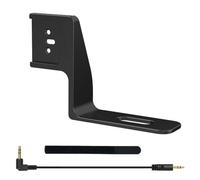MuchLuckystar Support de griffe en alliage d'aluminium pour Insta360 X5, compatible avec Dji Mic Mini, adaptateur portable avec câble de 3,5 mm et sangle, noir