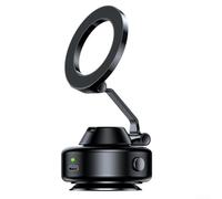 MuchLuckystar Support magnétique de téléphone de voiture rotatif à 360° - Support pliable à forte ventouse pour tableau de bord, pare-brise et grille d'aération - Compatible avec iPhone et Samsung