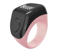 MuchLuckystar Tasbeeh - Bague intelligente électronique pour la méditation - Compteur de doigts étanche avec rappel de vibration - Outil de prière portable 8 g (rose)