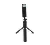 MuchLuckystar Trépied Selfie sans fil avec rotation à 360 ° Support de téléphone portable compact en acier inoxydable pour iPhone Xiaomi Noir