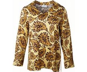 Mucho Gusto Blouse Riccia Leopard Paisley Beige Taille: S | Chemisiers Outlet | Femme | Marron