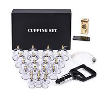 MUCHOO Ensemble de ventouses professionnelles chinoises Acupoint - Ensemble de ventouses portables pour hijama - Avec pompe magnétique sous vide - Kit de massage contre la cellulite - 22 tasses