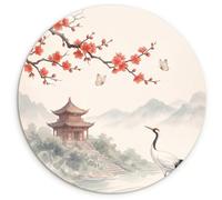 MuchoWow© Cercle Mural Ø30 cm Accessoires Intérieure Wc Moderne Extérieur Room Decor Street Home Jardin Mappemonde Coeur Coloré Painting Pour Grue - Asie - Classique