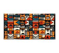 MuchoWow© Deco Jardin 200x100 cm Posters Décoratifs Extérieur Terrasse Mur Déco Appartement Affiche Exterieur Decoration Balcon Décoration Murale Abstrait - Visages - Mosaïque