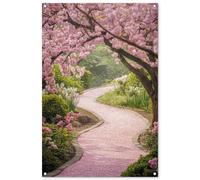 MuchoWow© Deco Jardin Exterieur 80x120 cm Décorative Poster Affiche Murale Decoration Balcon Décoration Extérieure Terrasse Déco Appartement Fleur De Cerisier - Nature - Sakura - Japonais
