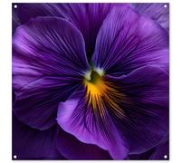 MuchoWow© Décoration Jardin 100x100 cm Bâche Décorative Posters Décoratifs Decoration Balcon Affiche Extérieur Déco Appartement Deco Exterieur Violet - Violon - Profondeur