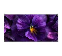 MuchoWow© Décoration Jardin 160x80 cm Bâche Décorative Posters Décoratifs Decoration Balcon Affiche Extérieur Déco Appartement Deco Exterieur Violet - Violon - Profondeur