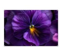 MuchoWow© Décoration Jardin 180x120 cm Bâche Décorative Posters Décoratifs Decoration Balcon Affiche Extérieur Déco Appartement Deco Exterieur Violet - Violon - Profondeur