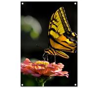 MuchoWow© Décoration Jardin 60x90 cm Bâche Décorative Posters Décoratifs Decoration Balcon Affiche Extérieur Déco Appartement Deco Exterieur Papillon - Botanique - Fleur