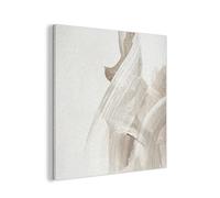 MuchoWow© Décoration Murale en Feutre Art Muraux Décoratif Feutrée Chambre | 50x50 cm - Moderne Abstrait - Beige