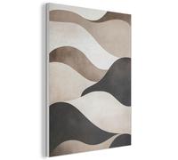 MuchoWow© Décoration Murale en Feutre Art Muraux Décoratif Feutrée Chambre | 50x70 cm - Moderne Vagues - Abstrait - Beige