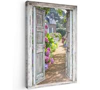 MuchoWow© Impression sur Toile Decoration Murale Peinture 20x30 cm Tableaux Decoratifs Muraux Décoration Chambre Vue transparente - Hortensia - Fleurs