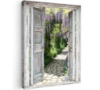 MuchoWow© Impression sur Toile Decoration Murale Peinture 30x40 cm Tableaux Decoratifs Muraux Décoration Chambre Vue transparente - Forêt - Pierres - Printemps