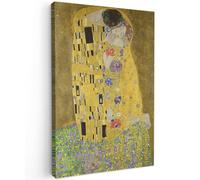 MuchoWow© Impression sur Toile Decoration Murale Peinture 40x60 cm Reproductions de Tableaux Decoratifs Muraux Déco Chambre Tableau Salon Le baiser - peinture de Gustav Klimt