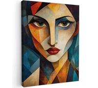 MuchoWow© Impression sur Toile Decoration Murale Peinture 50x70 cm Tableaux Art Décoratif Muraux Décoration Chambre Portrait - Abstrait - Formes