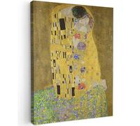 MuchoWow© Impression sur Toile Decoration Murale Peinture 60x80 cm Reproductions de Tableaux Decoratifs Muraux Déco Chambre Tableau Salon Le baiser - peinture de Gustav Klimt