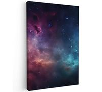 MuchoWow© Impression sur Toile Decoration Murale Peinture 60x90 cm Tableaux Art Décoratif Muraux Décoration Chambre Gaming - Galaxie - Couleurs - Espace