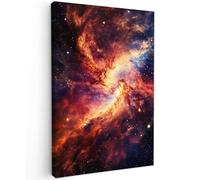MuchoWow© Impression sur Toile Decoration Murale Peinture 60x90 cm Tableaux Decoratifs Muraux Déco Chambre Tableau Salon Néon - Ciel Étoilé - Espace - Coloré